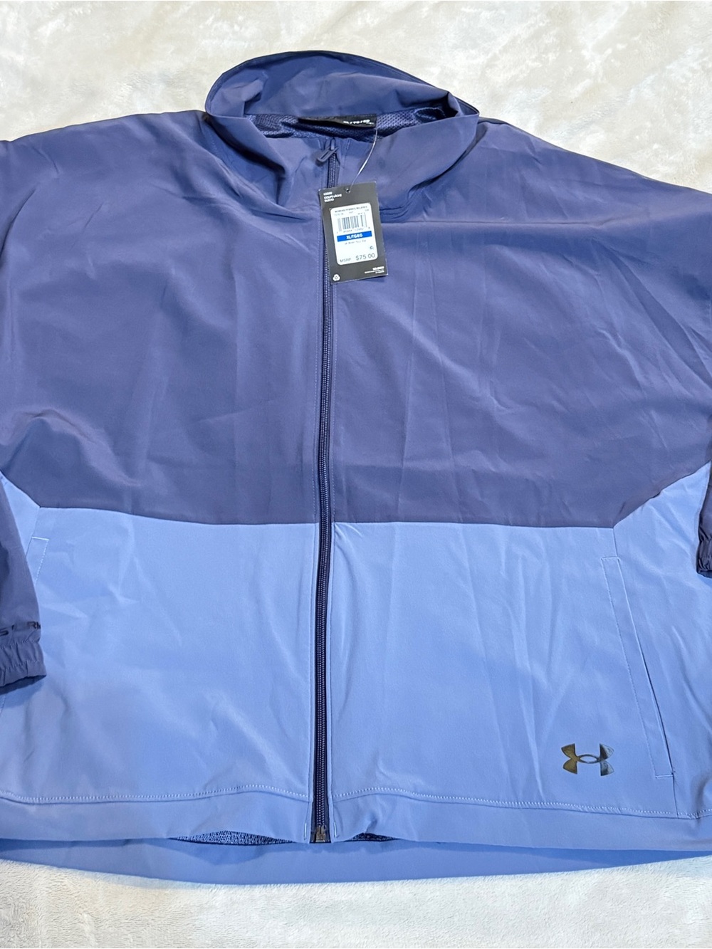 NWT Under Armour Women’s Blue Colorblock Full Zip Jacket XL